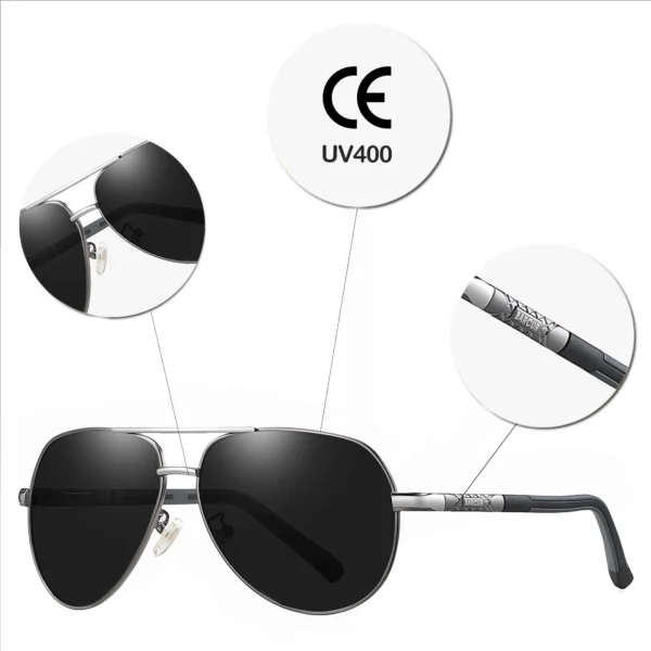 BARCUR Men sunglasses Polarized UV400 Protection Driving Sun Glasses Women Male Oculos de sol - Image 4