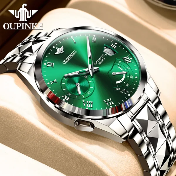 OUPINKE Mechanical Watch Men Top Brand Luxury Watch Automatic Waterproof Original Genuine Business Wristwatch Relogio Masculino - Image 3