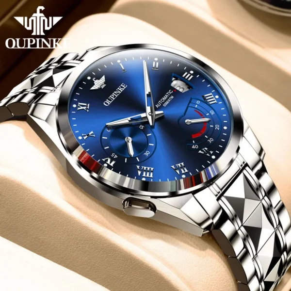 OUPINKE Mechanical Watch Men Top Brand Luxury Watch Automatic Waterproof Original Genuine Business Wristwatch Relogio Masculino - Image 2