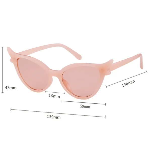 WHO CUTIE Brand 2018 Vintage 90s Unique Cat Eye Sunglasses Women Sexy Red Frame Retro Black Cateye Sun Glasses Shades Gift OM594 - Image 5