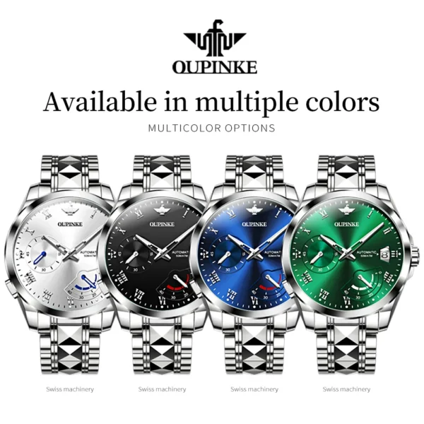 OUPINKE Mechanical Watch Men Top Brand Luxury Watch Automatic Waterproof Original Genuine Business Wristwatch Relogio Masculino - Image 5