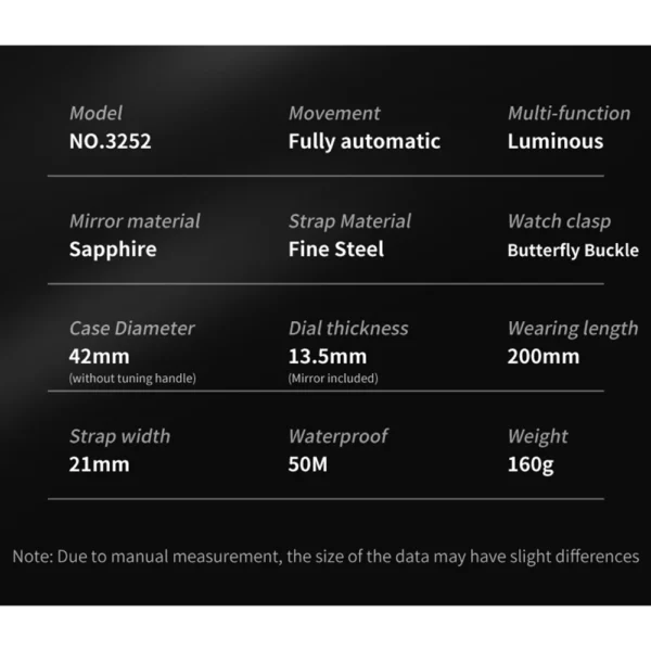 OUPINKE 3252 Men's Watches Diamond Bezel Automatic Watch for Men Skeleton Flywheel Top Luxury Original Mechanical Wristwatch Man - Image 4