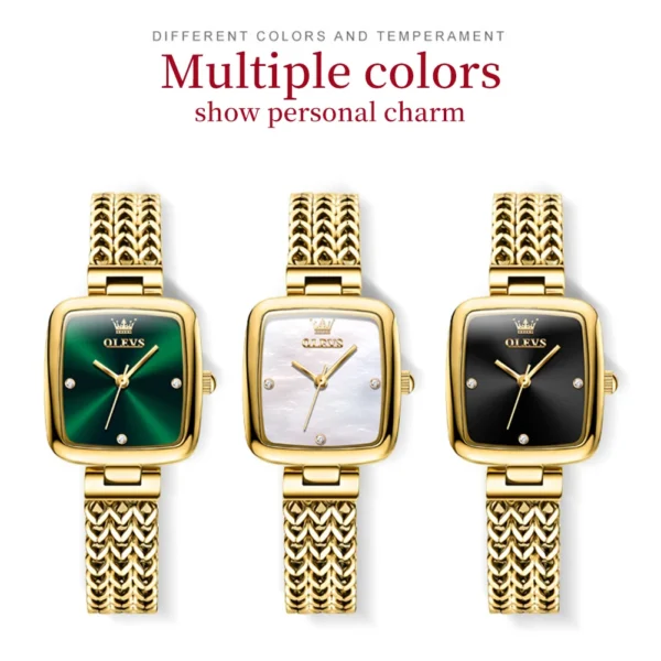 OLEVS Original Certification Brands Women's Watches Trend Simple Atmosphere Stainless Steel Waterproof Quartz Wrist watch Luxury - Image 6