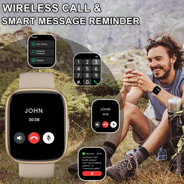 Alexa Smart watch, wireless calling /dial, calling reminder and rejection, SMS reminder, Custom Wallpaper,for iPhone/Andriod - Image 3
