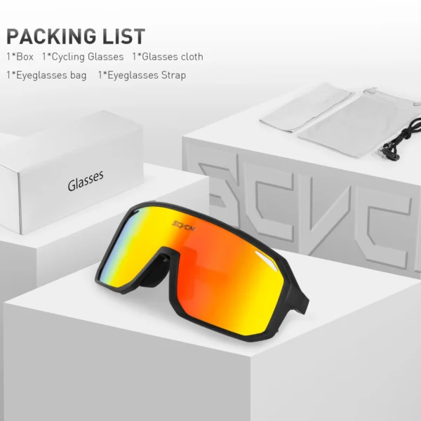 SCVCN New Cycling Glasses Sport Sunglasses MTB BMX Men Women Running Driving Fishing Golf Bicycle Goggles - Image 6