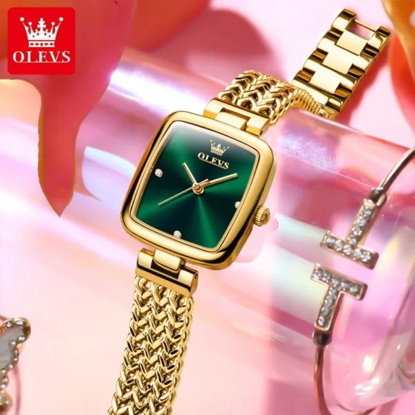 OLEVS Original Certification Brands Women's Watches Trend Simple Atmosphere Stainless Steel Waterproof Quartz Wrist watch Luxury - Image 4
