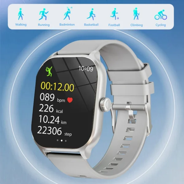 Smart watch men and women fitness sports watch real pedometer full touch screen bluetooth call digital smart watch - Image 2