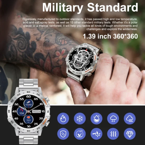 LIGE Smartwtach For Men 400mAh Outdoor Sport Bluetooth Calling Watches Health Monitoring Waterproof Smartwatch Man Reloj Hombre - Image 6