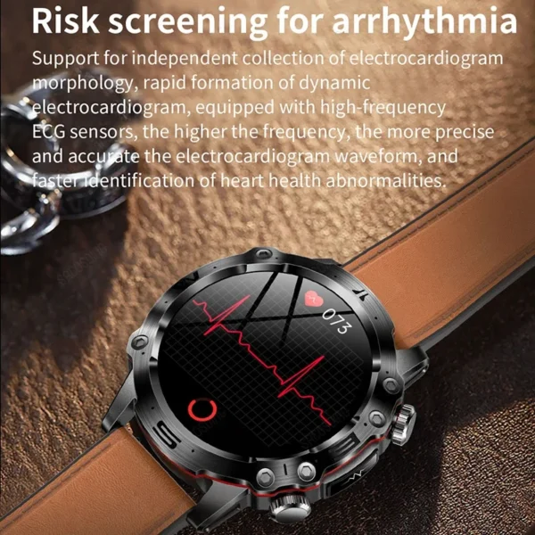 2024 New ECG+PPG Sport Smart Watch 466*466 AMOLED 1.43 Inch BMI Body Fat Blood Composition Heart Rate Bluetooth Call Smartwatch - Image 4