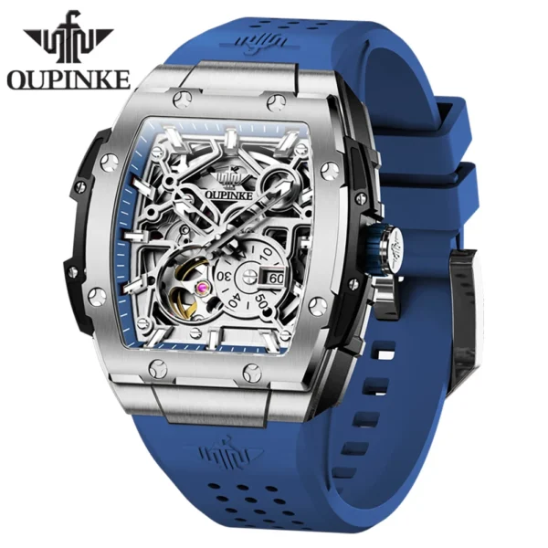 OUPINKE 3213 Brand Original Automatic Wrist Watch Men High-end Luxury Hollow Out Chronograph Waterproof Men's Mechanical Watches - Image 2