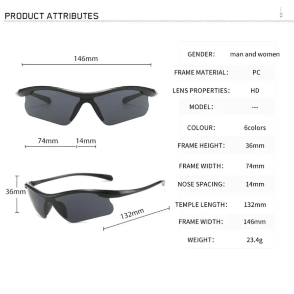 New Cycling Glasses Sunglasses Men Women Sport 1 Lens Outdoor Sunglasses Bike Glasses Bicycle Windproof Eyewear Goggles - Image 3