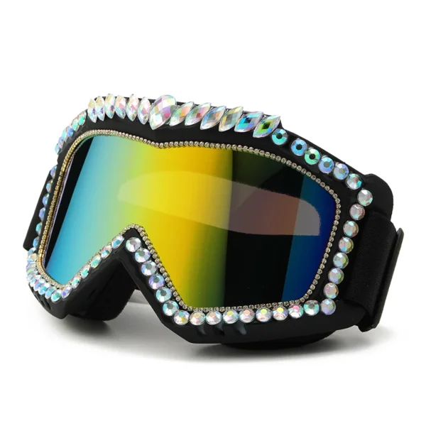 Steampunk Oversized Diamond Ski Sunglasses Goggle Women Men Snowing Sport Sun Glasses Luxury Rhinestone Eyeglasses De Sol Hombre - Image 4