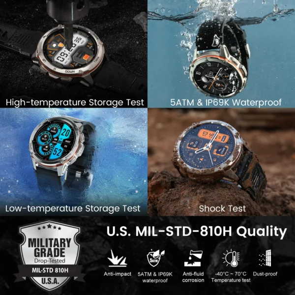 2024 NEW KOSPET TANK T3 Ultra GPS Smart Watches For Men Smartwatch Women Waterproof Electronic Fitness Digital Bluetooth Watches - Image 3