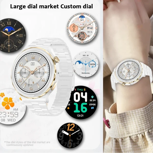 2024 New ECG+PPG SmartWatch Ladies Full Touch Screen Heart Rate Sports Fitness Watch Voice Call Waterproof Smart Watch Women+Box - Image 2