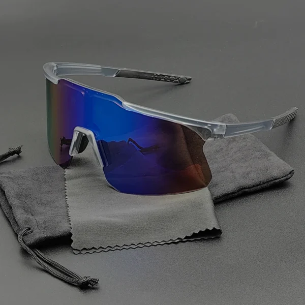 New UV400 Rimless Cycling Glasses Men Women Sport Running Fishing Eyewear MTB Bicycle Sunglasses Pink Lenses Road Bike Goggles G - Image 4