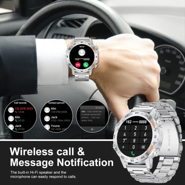 LIGE Smartwtach For Men 400mAh Outdoor Sport Bluetooth Calling Watches Health Monitoring Waterproof Smartwatch Man Reloj Hombre - Image 3