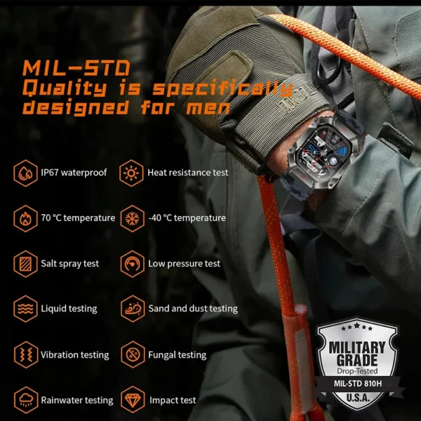 2024 New Bluetooth call Smart Watch Men IP68 Waterproof Outdoor Sports Fitness Tracker Health Monitor Smartwatch for Android IOS - Image 6