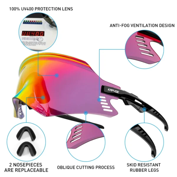 New 2023 Sport Sunglasses Road Bike Mountain Bicycle Cycl Glasses Riding Goggle Sports Eyewear Man Women Cycling Glasses - Image 4