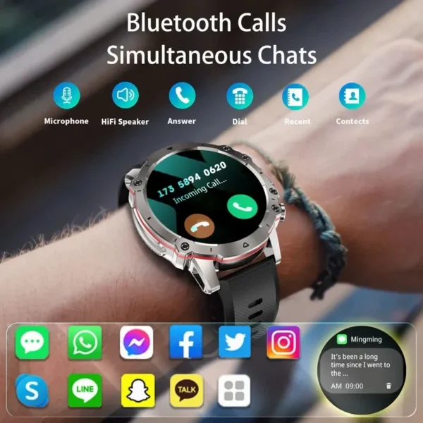 Xiaomi Mijia AMOLED HD Screen Smart Watch Men Bluetooth Calling Smartwatch 2023 Fashion Outdoor Sports Heart Rate Monitor Clock - Image 5