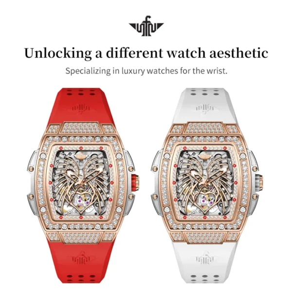 OUPINKE Women's Watches Luxury Fashion Love Diamond Dial Original Automatic Mechanical Watch for Ladies Waterproof Sapphire - Image 6