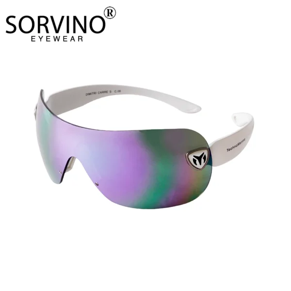 Fashion High Quality Oversized Cycling Sunglasses Men Brand Mirror Sport Shades Eyewear Outdoor Windproof Rimless Sun Glasses