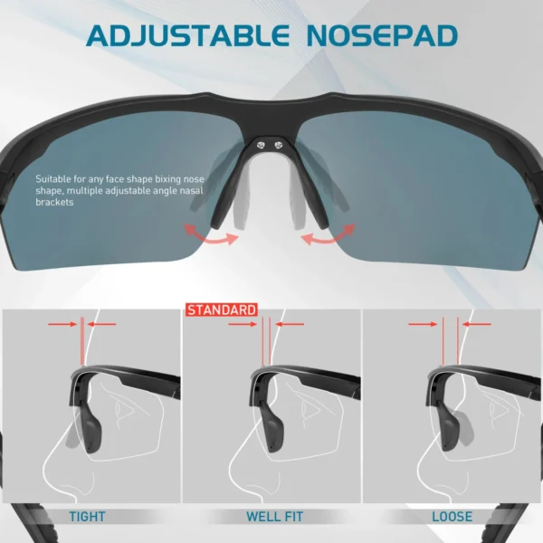 New Photochromic Sport Men's Sunglasses Riding Glasses UV400 Fishing Polarized Women Road Bike Cycling Glasses Outdoor Goggles - Image 6