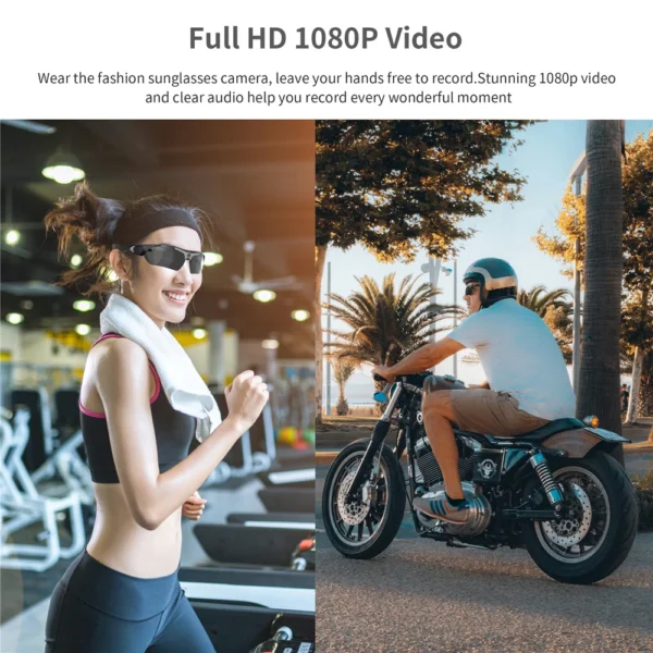 Wearable HD 1080P Camera Outdoor Cycling Glasses Polarized Lens Smart Camcorder Security Protection Video Record Mini Camera - Image 4