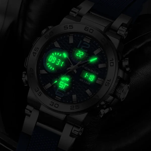 LIGE Fashion Military Watch For Men FOXBOX Top Brand Luxury Men's Quartz Wristwatches Sport Waterproof Digital Chronograph Male - Image 3