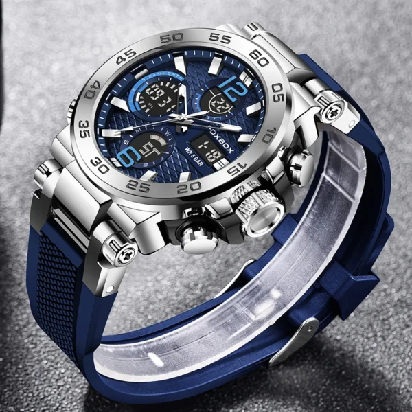 LIGE Fashion Military Watch For Men FOXBOX Top Brand Luxury Men's Quartz Wristwatches Sport Waterproof Digital Chronograph Male - Image 4