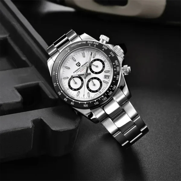 PAGANI DESIGN Top Luxury Brand Men Watches 100M Waterproof Quartz Wristwatch Sport Chronograph AR Sapphire mirror VK63 All Steel - Image 3