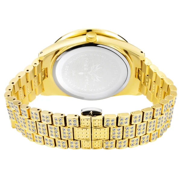 Aokaishen Ice Out Watch for Men Quartz Clock Luxury Rhinestone Business Waterproof Hip Hop Fashion Jewelry Gift 2023 New Trend - Image 3