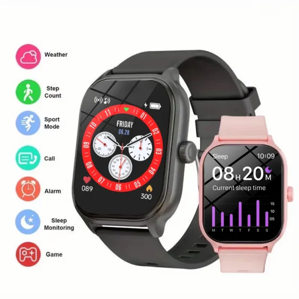 Smart watch men and women fitness sports watch real pedometer full touch screen bluetooth call digital smart watch - Image 5
