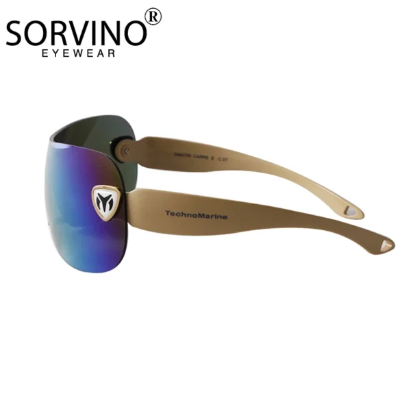 Fashion High Quality Oversized Cycling Sunglasses Men Brand Mirror Sport Shades Eyewear Outdoor Windproof Rimless Sun Glasses - Image 5