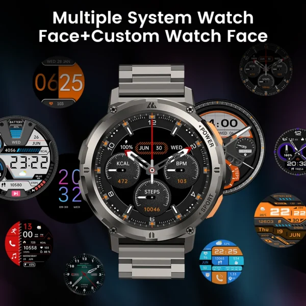 2024 Original KOSPET TANK T2 Smart Watch For Men Smartwatch AI Voice Bluetooth Call Waterproof Digital Electronic Smartwatch - Image 6