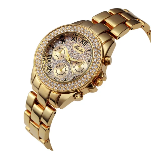 Aokaishen Womens Watch Shockproof Waterproof Luxury Ladies Ar Metal Watch bracelets Rhinestone Bu Cheap Watches Dropshipping - Image 6
