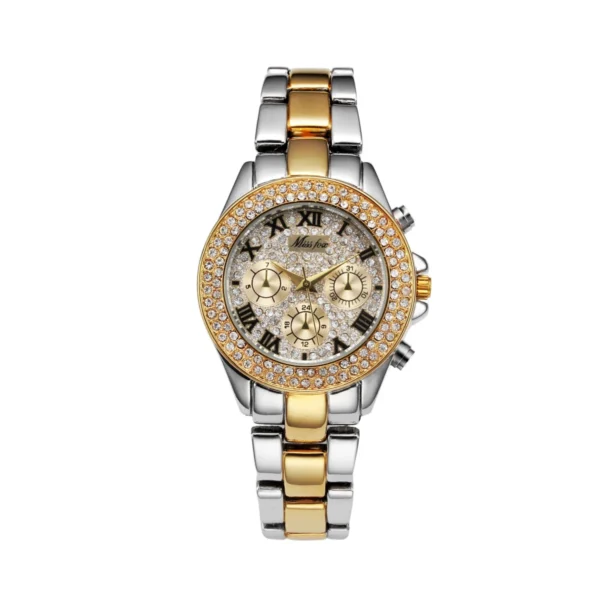 Aokaishen Womens Watch Shockproof Waterproof Luxury Ladies Ar Metal Watch bracelets Rhinestone Bu Cheap Watches Dropshipping - Image 5
