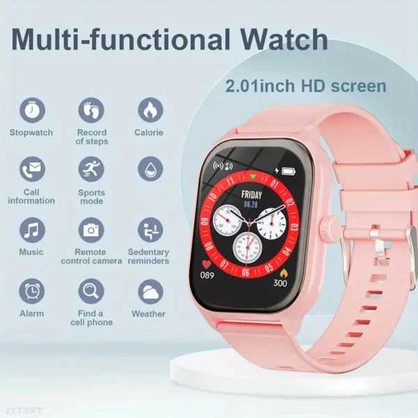 Smart watch men and women fitness sports watch real pedometer full touch screen bluetooth call digital smart watch - Image 4