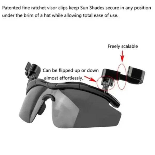 Adjustable Tac Outdoor Polarized Fishing Glasses Hat Visors Sport Clips Hat Clip On Sunglasses For Biking Hiking Golf Eyewear - Image 2