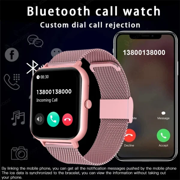 Xiaomi mijia Women's Smart Watch Bluetooth Call Custom Dial SmartWatch Lady Waterproof Fitness Smart Bracelet For Android IOS - Image 2