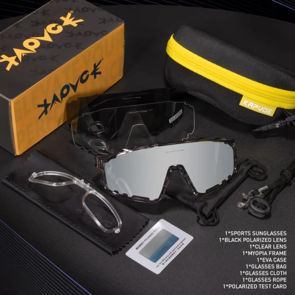 KAPVOE Polarized Cycling Glasses Men Women Mountain Bike Glasses MTB Riding TR90 Sport Sunglasses Running Bicycle Triathlon - Image 6