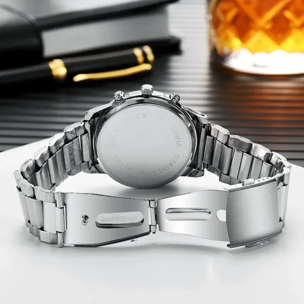 2022 Fashion Mens Watches Luxury Stainless Steel Quartz Wristwatch Calendar Luminous Clock Men Business Casual Watch - Image 6