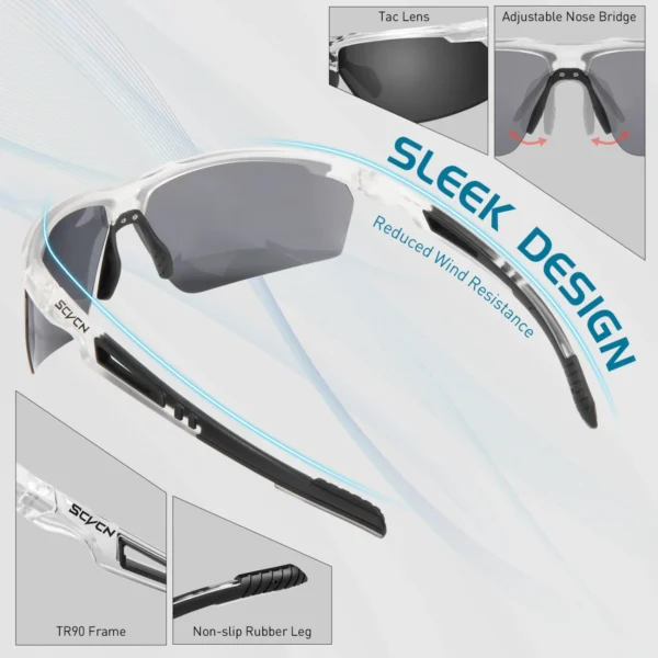 New Photochromic Sport Men's Sunglasses Riding Glasses UV400 Fishing Polarized Women Road Bike Cycling Glasses Outdoor Goggles - Image 4