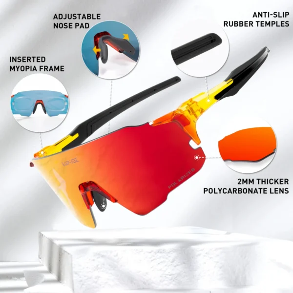 New Polarized Cycling Sunglasses Camping Bicycle Cycling Glasses UV400 Boys Bike Eyewear Outdoor MTB Fishing Sport Goggles - Image 3