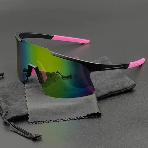 New UV400 Rimless Cycling Glasses Men Women Sport Running Fishing Eyewear MTB Bicycle Sunglasses Pink Lenses Road Bike Goggles G - Image 3