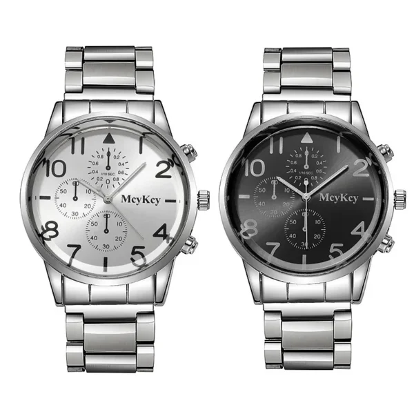 2022 Fashion Mens Watches Luxury Stainless Steel Quartz Wristwatch Calendar Luminous Clock Men Business Casual Watch - Image 3