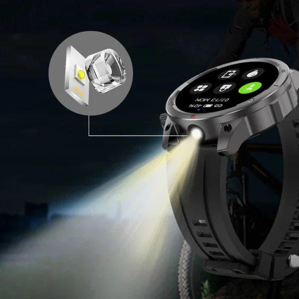 2024 New Bluetooth Calling Men's Smartwatch LED Outdoor Fitness Health Monitoring Smart Watch 360 * 360 HD Waterproof Smartwatch - Image 3