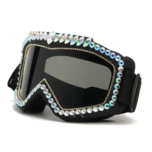 Steampunk Oversized Diamond Ski Sunglasses Goggle Women Men Snowing Sport Sun Glasses Luxury Rhinestone Eyeglasses De Sol Hombre - Image 5