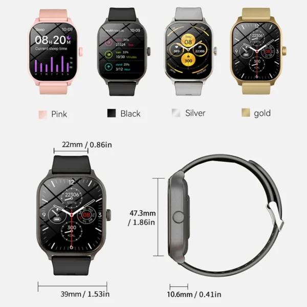 Smart watch men and women fitness sports watch real pedometer full touch screen bluetooth call digital smart watch - Image 6