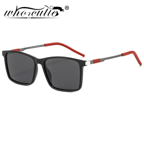 Fashion Red Metal TR Square Polarized Sunglasses Men Driving 2021 Brand Rectangle Frame Shades Outdoor Women Sun Glasses Oculos - Image 4
