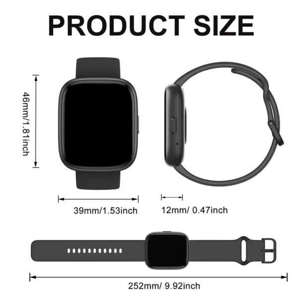 Alexa Smart watch, wireless calling /dial, calling reminder and rejection, SMS reminder, Custom Wallpaper,for iPhone/Andriod - Image 2